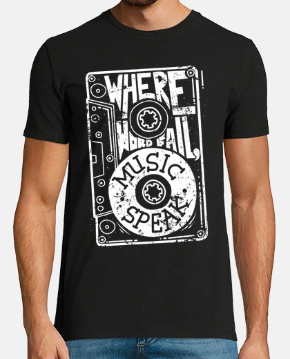 T-shirt dove la parola fallisce, la musica parla
