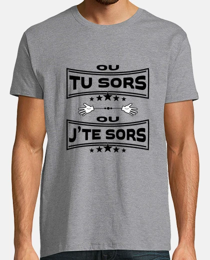 T-shirt dove tu esci o io esco - umorismo