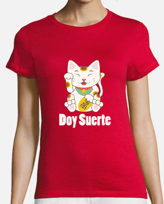 Camisetas niños doy suerte - gato chino