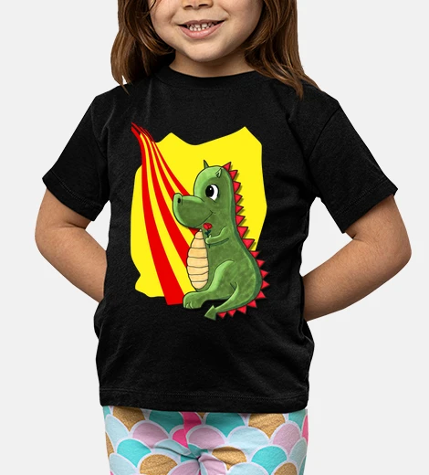 Kids drac de sant jordi amb rosa i senyera