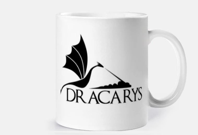 Taza Dracarys dragón negro