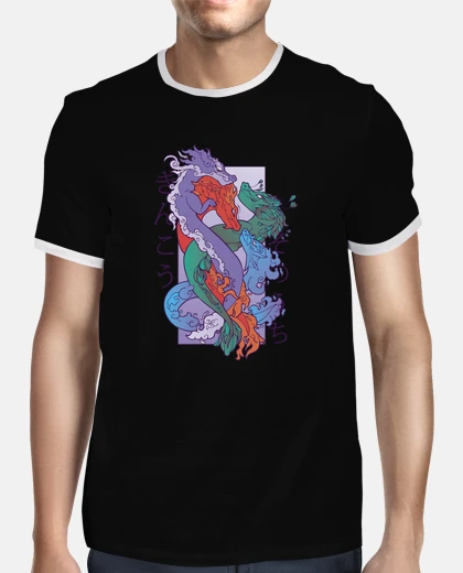 T-shirt drago anime giapponese drago giappone