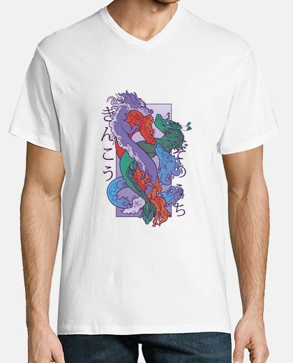T-shirt drago anime giapponese drago giappone