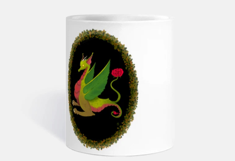 Tazza drago fiorito