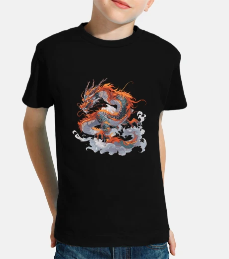 Abbigliamento drago molto dettagliato e colorato, tatuaggio,