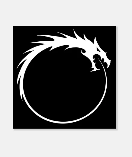 Stampa Drago Ouroboros che si morde la coda