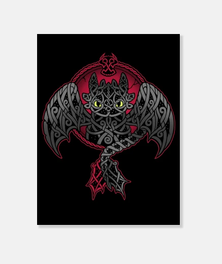 Stampa drago sdentato vi king o
