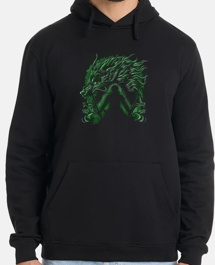 Felpa drago verde pirata samurai