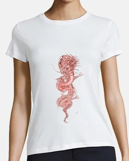 Camiseta dragon rojo para blanca laTostadora