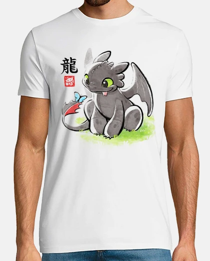 Tee-shirt dragon édenté - croquis de fureur nocturne