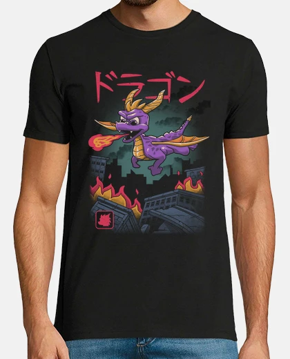 Tee-shirt dragon kaiju shirt homme