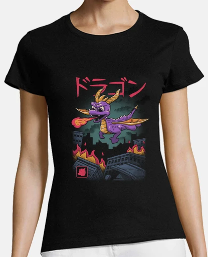 T-shirt dragon kaiju shirt womens