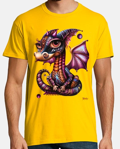 Camiseta Dragón naif surrealista
