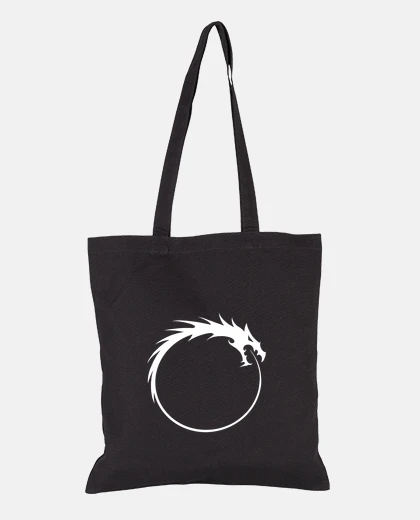 Bolsa dragón ouroboros mordiéndose la cola