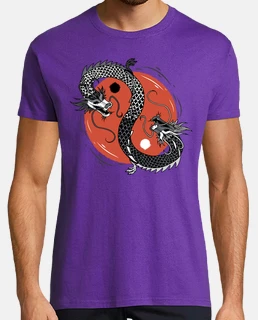 Dragon à deux têtes yin yang chinois