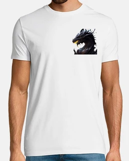 Dragon noir flammes