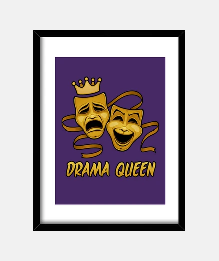 Framed Drama Queen Comedy And Tragedy Gold The