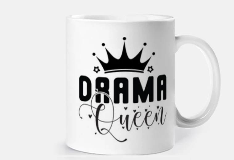 Tazza drama queen drama queen tazza non personalizzabile