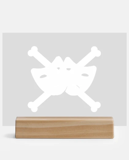 Metacrilato drapeau blanc