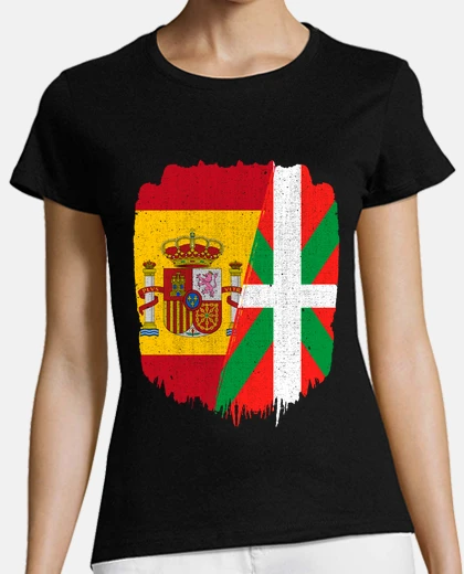 Tee-shirt drapeau de l&#39;espagne et du pays basque espagnol et basque