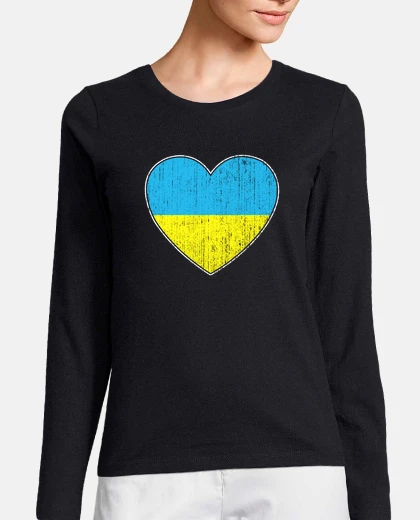 Tee-shirt drapeau de l39ukraine coeur d39 love