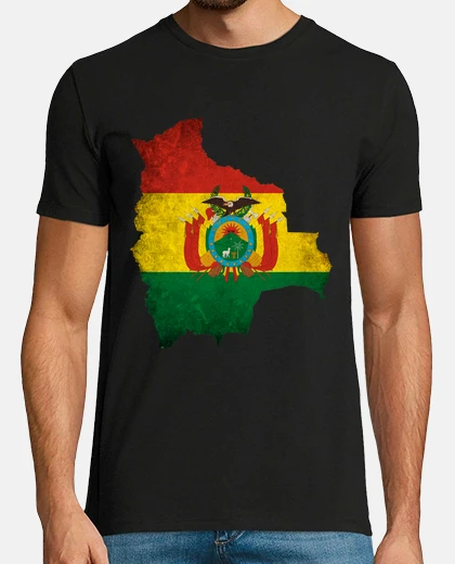 Tee-shirt drapeau de la bolivie carte