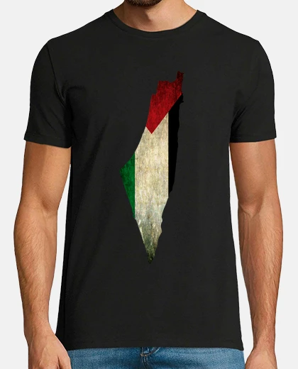 Tee-shirt drapeau de la carte de la palestine