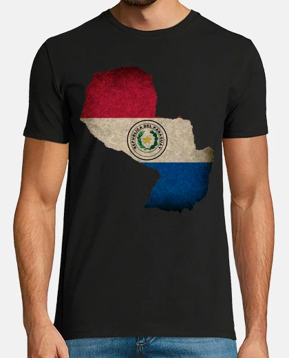 Tee-shirt drapeau de la carte du paraguay