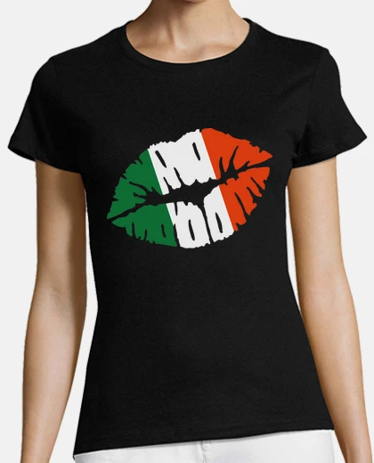 Tee-shirt drapeau de l'Irlande baiser