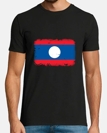 Tee-shirt drapeau du Laos , lao , loatien ,