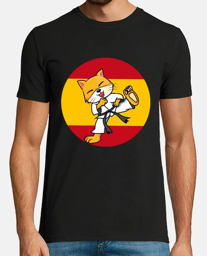 Tee-shirt drapeau espagne karaté