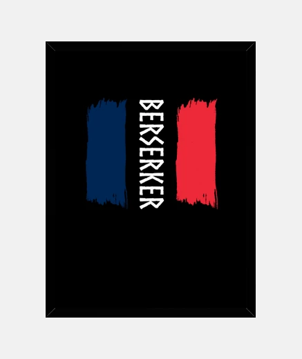 Cadre drapeau français pour le berserker viki