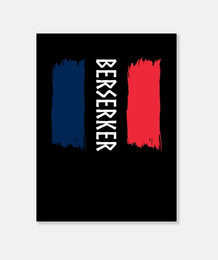 Tableau drapeau français pour le berserker viki