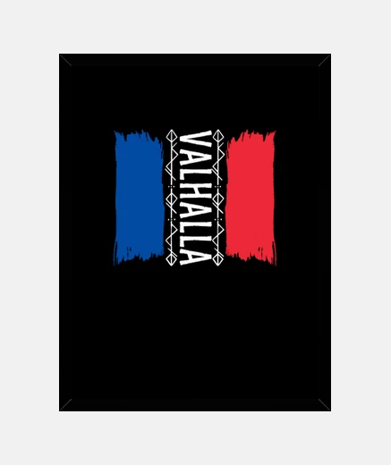 Cadre drapeau français pour viking de valhall