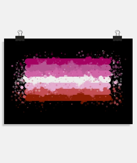 Poster drapeau lesbien