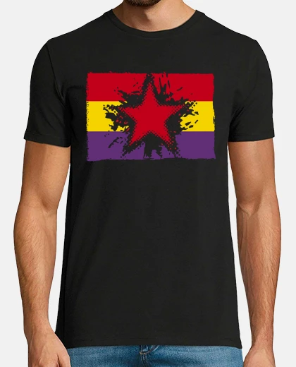 Tee-shirt drapeau républicaine avec grunge étoiles