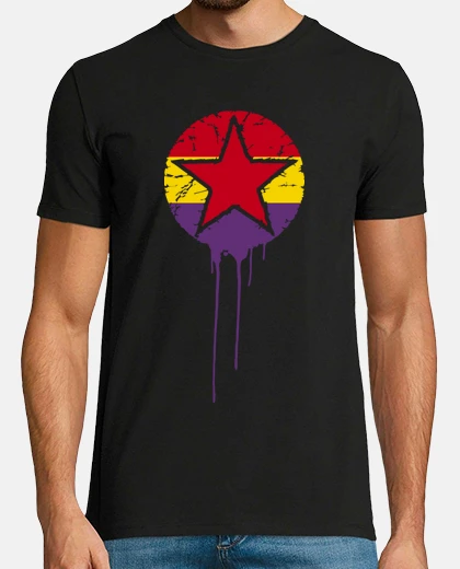 Tee-shirt drapeau républicaine avec la peinture étoile