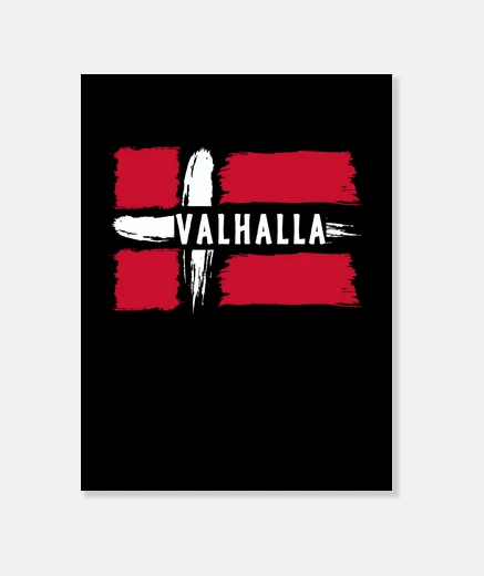 Tableau drapeau viking danois pour viking de