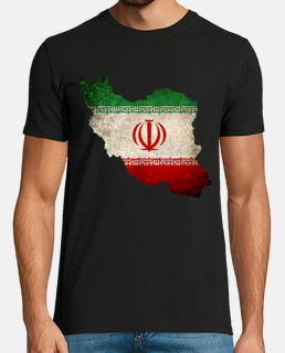 drapeau de la carte iran