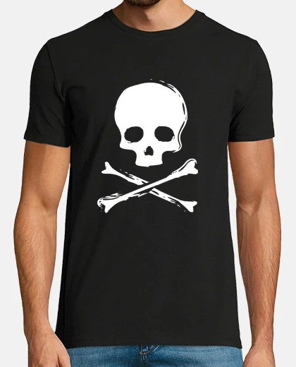 T-shirt drawing-skull-black