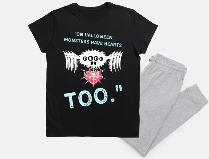Pyjama dress with a dark attitude our t-shirts do it