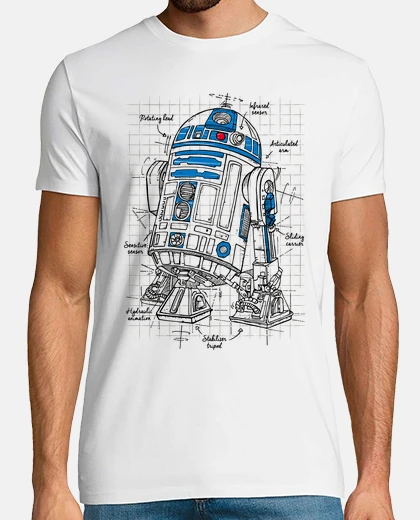 T-shirt droid pro ject: blu