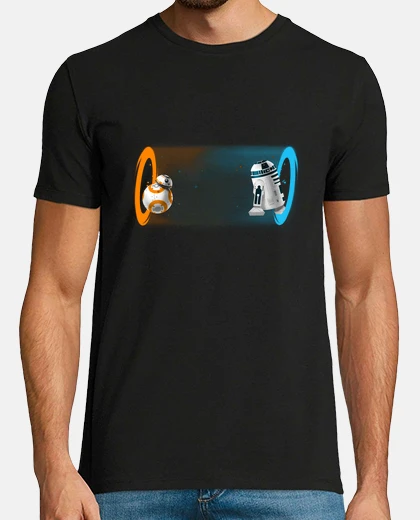 T-shirt droidi portale - r2d2 bb8 - star wars
