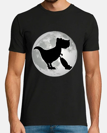 Tee-shirt drôle d39aspirateur t rex sur la lune