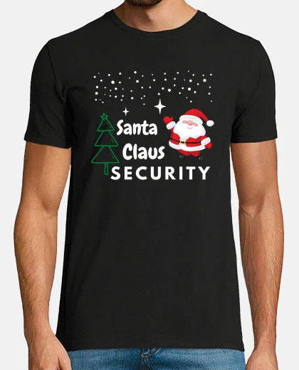 Tee-shirt drôle de père noël sécurité costume paresseux de noël