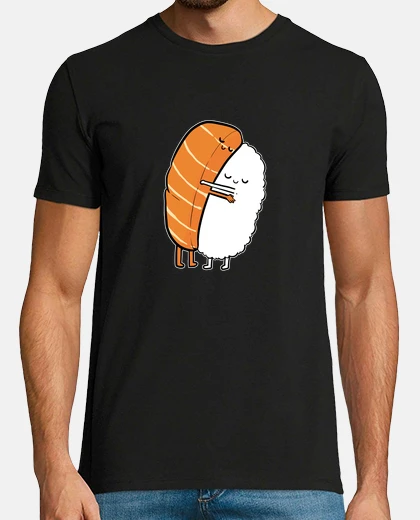Tee-shirt drôle de sushi étreinte anime ramen saumon riz manga cadeau