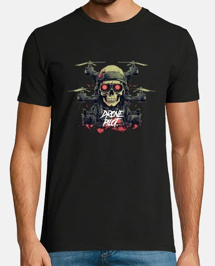 Camiseta Drone pilot skull
