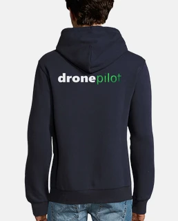 drone pilot. front and behind. clear letters