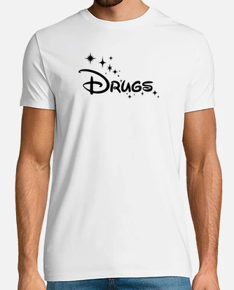 Camiseta drugs disney negro laTostadora