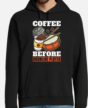 Drumline player coffee marching band hoodie tostadora